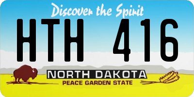 ND license plate HTH416