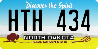 ND license plate HTH434