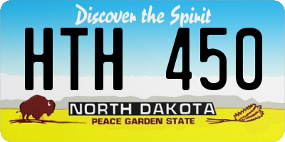 ND license plate HTH450