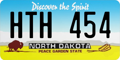ND license plate HTH454