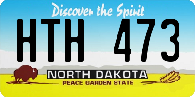 ND license plate HTH473