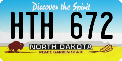 ND license plate HTH672