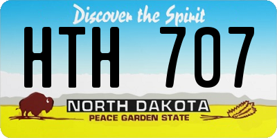 ND license plate HTH707