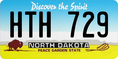 ND license plate HTH729