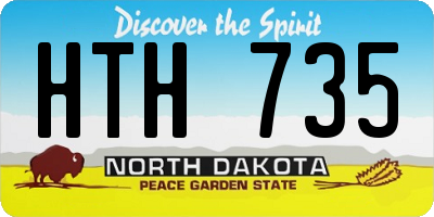 ND license plate HTH735