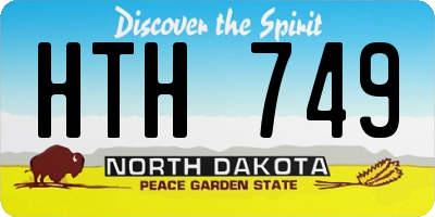 ND license plate HTH749