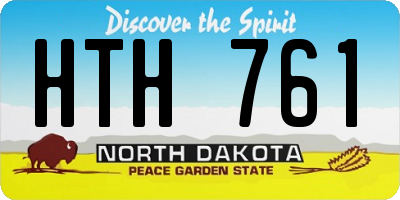 ND license plate HTH761
