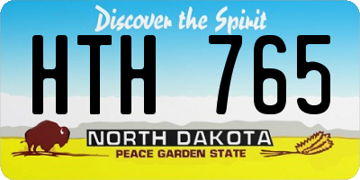 ND license plate HTH765