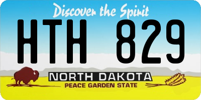 ND license plate HTH829