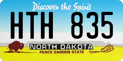 ND license plate HTH835