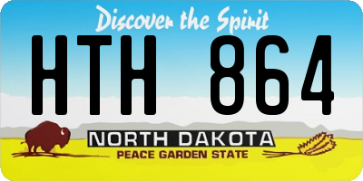 ND license plate HTH864