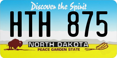 ND license plate HTH875