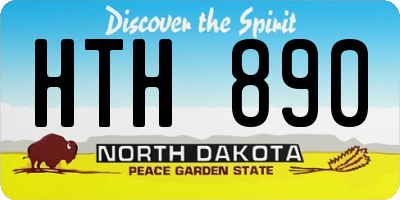 ND license plate HTH890
