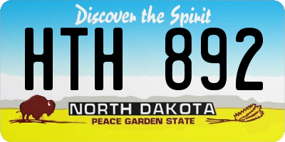ND license plate HTH892
