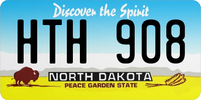 ND license plate HTH908