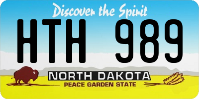 ND license plate HTH989