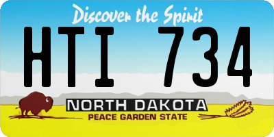 ND license plate HTI734