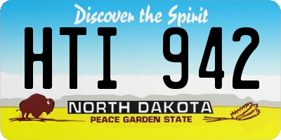 ND license plate HTI942