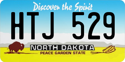 ND license plate HTJ529
