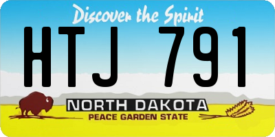 ND license plate HTJ791