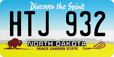 ND license plate HTJ932
