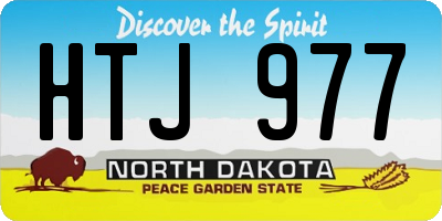 ND license plate HTJ977