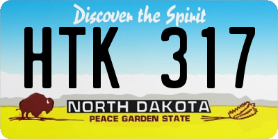 ND license plate HTK317