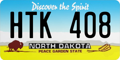 ND license plate HTK408