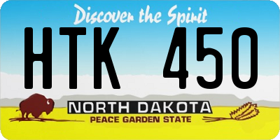 ND license plate HTK450