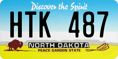 ND license plate HTK487