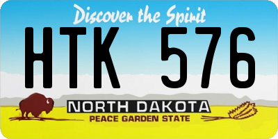 ND license plate HTK576