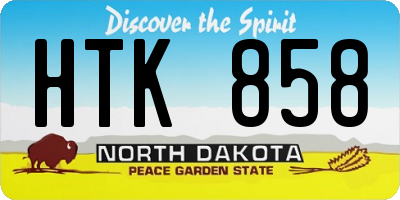 ND license plate HTK858