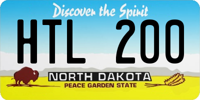 ND license plate HTL200