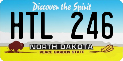 ND license plate HTL246