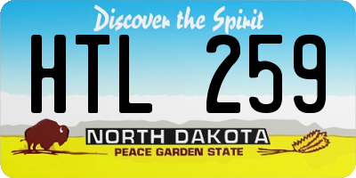 ND license plate HTL259