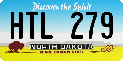 ND license plate HTL279