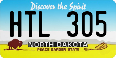 ND license plate HTL305