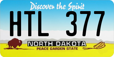 ND license plate HTL377