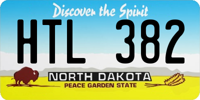 ND license plate HTL382