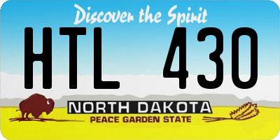 ND license plate HTL430