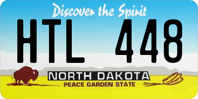 ND license plate HTL448