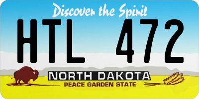 ND license plate HTL472