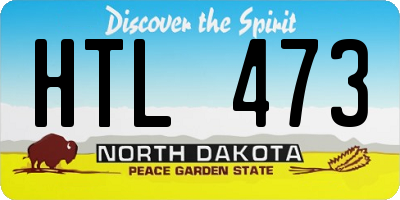 ND license plate HTL473