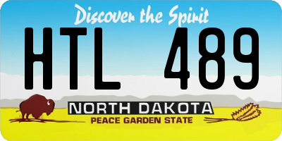 ND license plate HTL489