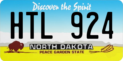 ND license plate HTL924