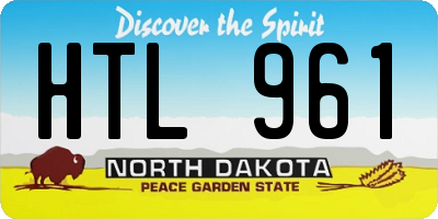 ND license plate HTL961