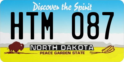 ND license plate HTM087