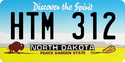 ND license plate HTM312