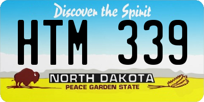 ND license plate HTM339