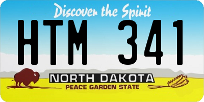ND license plate HTM341